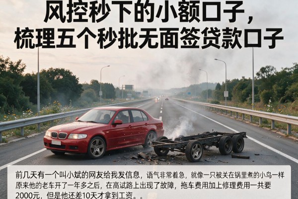 风控秒下的小额口子，梳理五个秒批无面签贷款口子