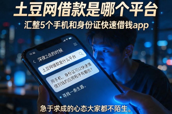 土豆网借款是哪个平台，汇整5个手机和身份证快速借钱app