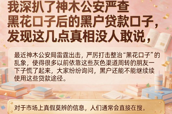 我深扒了神木公安严查黑花口子后的黑户贷款口子，发现这几点真相没人敢说