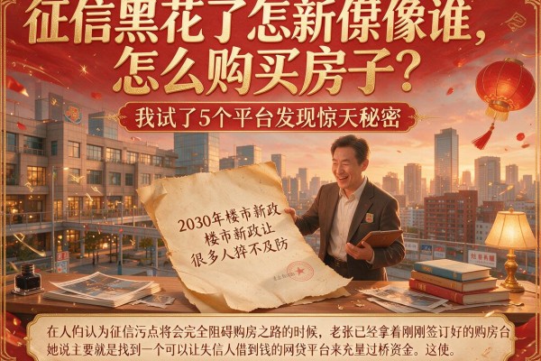 征信黑花了怎么购买房子？我试了5个平台发现惊天秘密