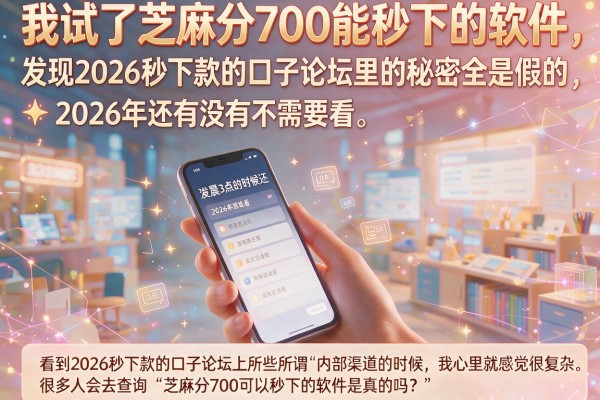 我试了芝麻分700能秒下的软件,发现2026秒下款的口子论坛里的秘密全是假的