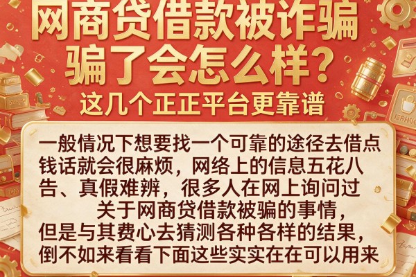 网商贷借款被诈骗了会怎么样？这几个正规平台更靠谱