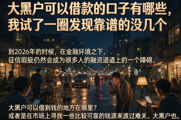 大黑户可以借款的口子有哪些，我试了一圈发现靠谱的没几个