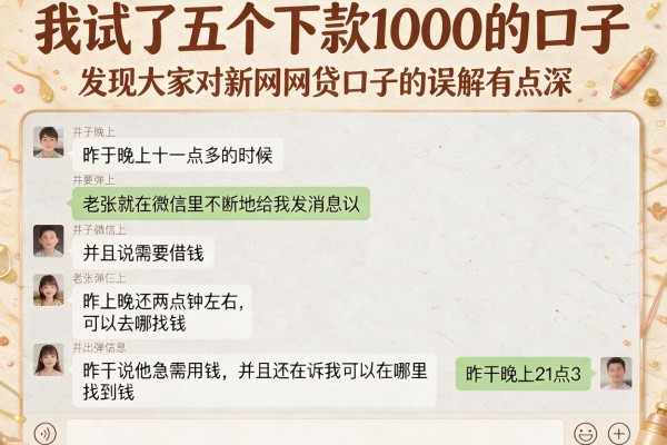 我试了五个下款1000的口子，发现大家对新网网贷口子的误解有点深