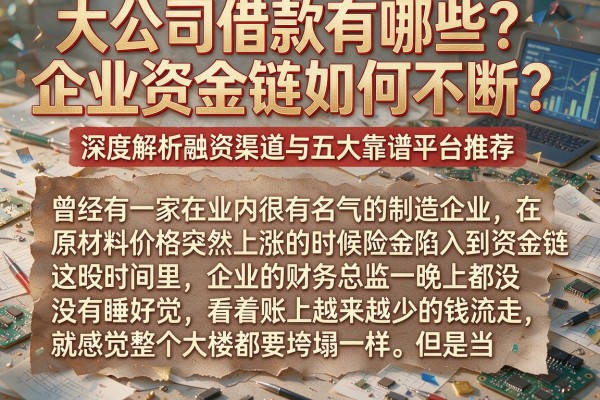 大公司借款有哪些？企业资金链如何不断？深度解析融资渠道与五大靠谱平台推荐