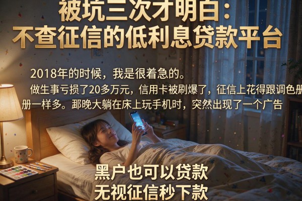 被坑三次才明白：不查征信的低利息贷款平台全是套路