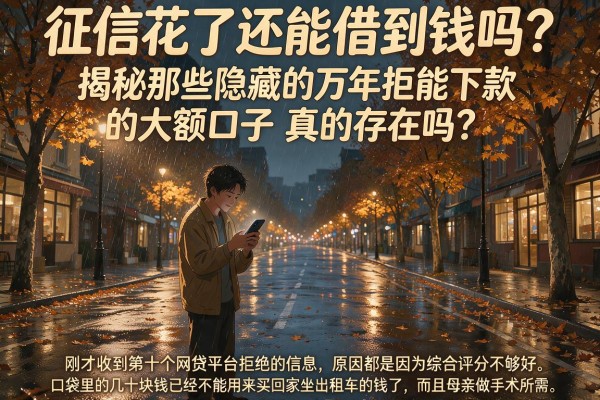 征信花了还能借到钱吗？揭秘那些隐藏的万年拒能下款的大额口子，真的存在吗？