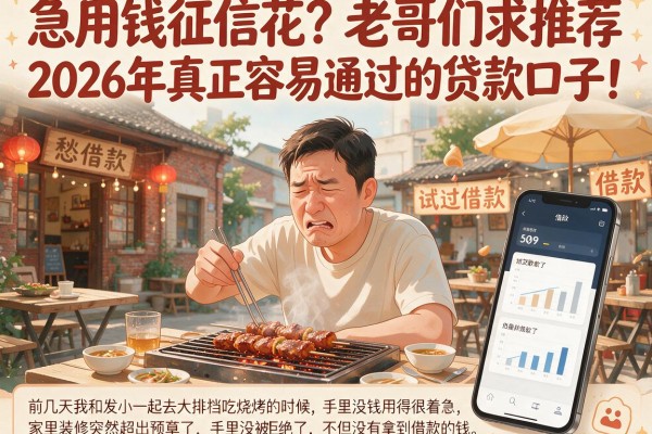 急用钱征信花？老哥们求推荐2026年真正容易通过的贷款口子！