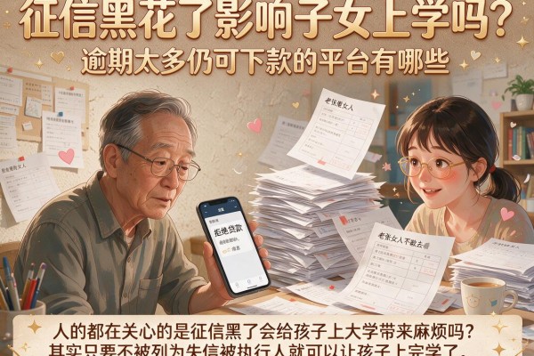 征信黑花了影响子女上学吗？逾期太多仍可下款的平台有哪些
