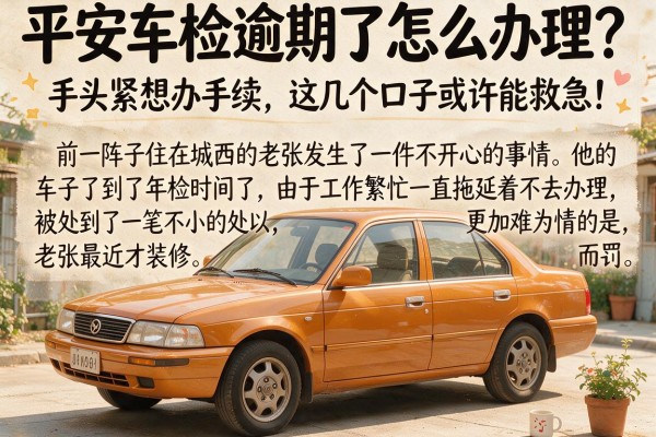 平安车检逾期了怎么办理？手头紧想办手续，这几个口子或许能救急！