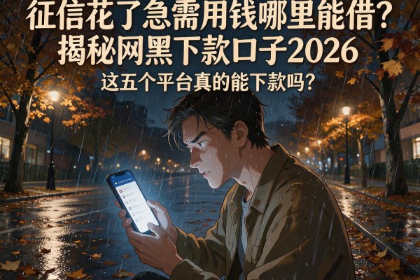 征信花了急需用钱哪里能借？揭秘网黑下款口子2026，这五个平台真的能下款吗？