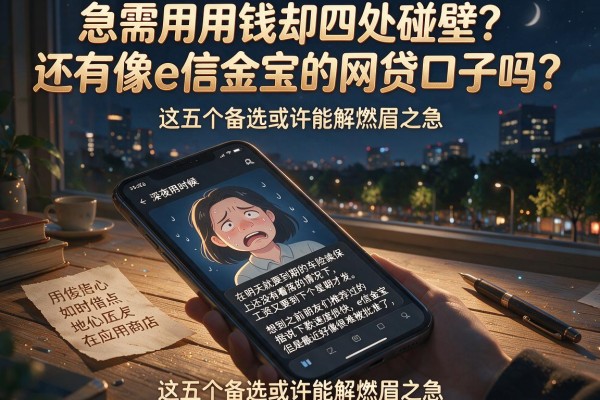 急需用钱却四处碰壁？还有像e信金宝的网贷口子吗？这五个备选或许能解燃眉之急