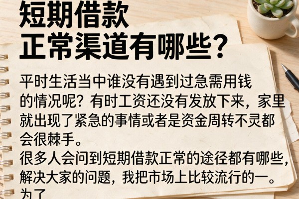 短期借款正常渠道有哪些？整理了十个目前还能下款的