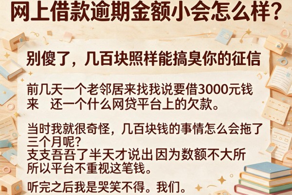 网上借款逾期金额小会怎么样？别傻了，几百块照样能搞臭你的征信