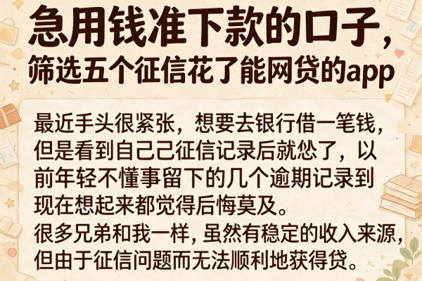 急用钱准下款的口子,筛选五个征信花了能网贷的app