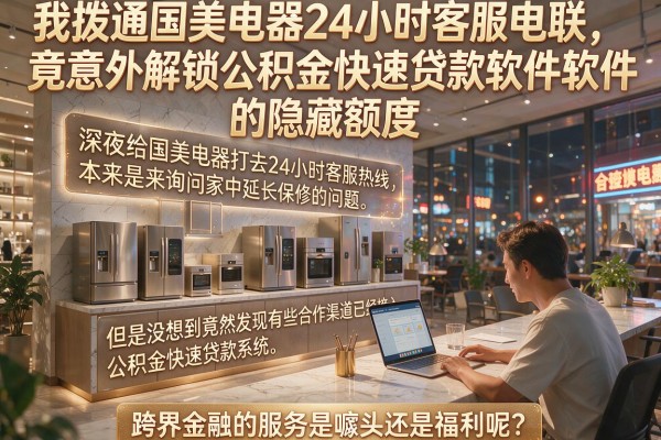 我拨通国美电器24小时客服电联，竟意外解锁公积金快速贷款软件的隐藏额度