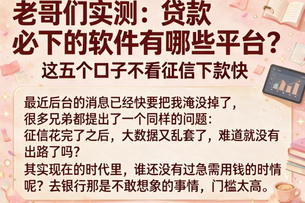 老哥们实测：贷款必下的软件有哪些平台？这五个口子不看征信下款快