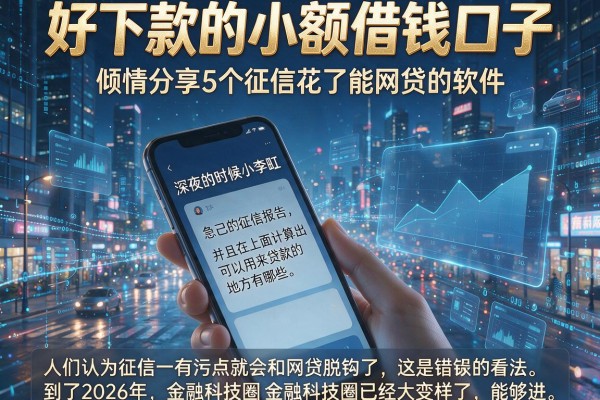 好下款的小额借钱口子,倾情分享5个征信花了能网贷的软件