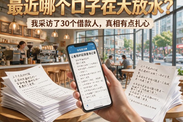 最近哪个口子在大放水？我采访了30个借款人，真相有点扎心