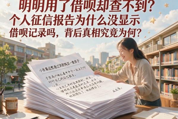 明明用了借呗却查不到？个人征信报告为什么没显示借呗记录吗，背后真相究竟为何？