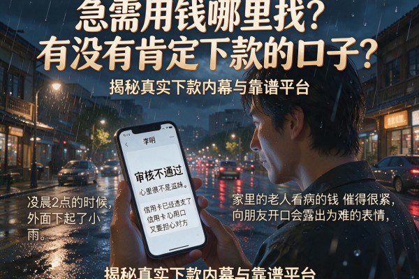 急需用钱哪里找？有没有肯定下款的口子？揭秘真实下款内幕与靠谱平台