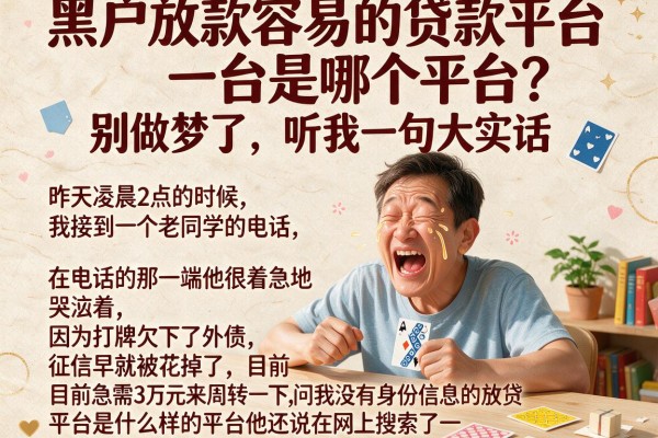 黑户放款容易的贷款平台是哪个平台？别做梦了，听我一句大实话