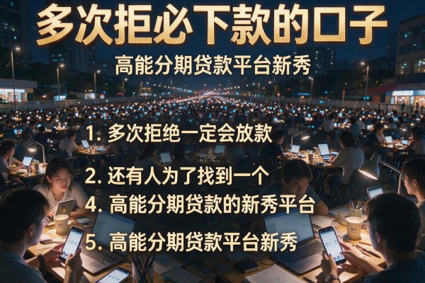多次拒必下款的口子，条列5个高能分期贷款平台新秀