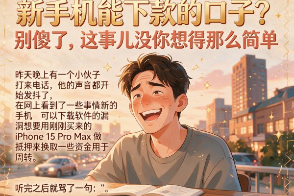 新手机能下款的口子？别傻了，这事儿没你想得那么简单