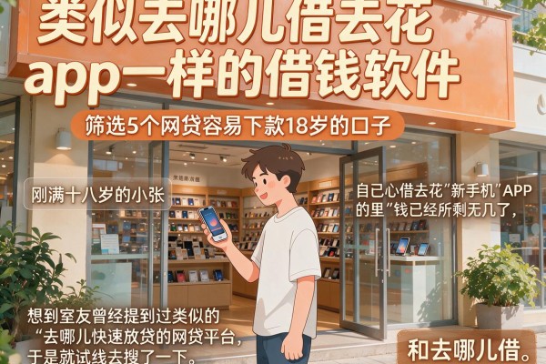 类似去哪儿借去花app一样的借钱软件，筛选5个网贷容易下款18岁的口子