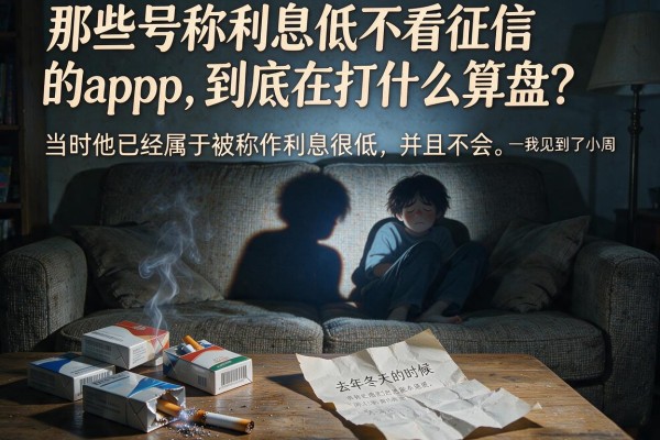 那些号称利息低不看征信的app，到底在打什么算盘？