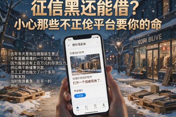 征信黑还能借？小心那些不正规平台要你的命