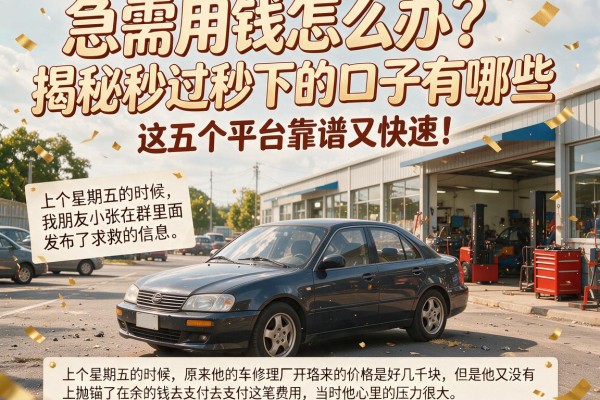 急需用钱怎么办？揭秘秒过秒下的口子有哪些，这五个平台靠谱又快速！