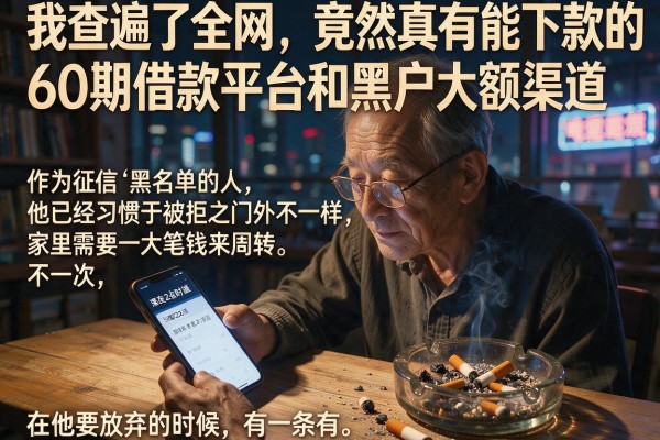 我查遍了全网，竟然真有能下款的60期借款平台和黑户大额渠道