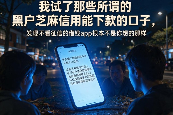 我试了那些所谓的黑户芝麻信用能下款的口子，发现不看征信的借钱app根本不是你想的那样
