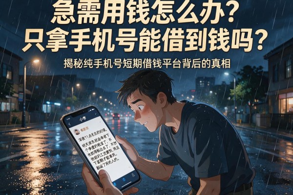 急需用钱怎么办？只拿手机号能借到钱吗？揭秘纯手机号短期借钱平台背后的真相
