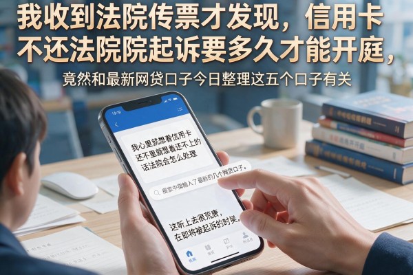 我收到法院传票才发现，信用卡不还法院起诉要多久才能开庭，竟然和最新网贷口子今日整理这五个口子有关
