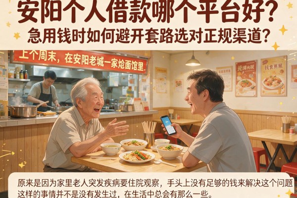 安阳个人借款哪个平台好？急用钱时如何避开套路选对正规渠道？