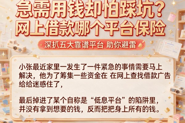 急需用钱却怕踩坑？网上借款哪个平台保险，深扒五大靠谱平台助你避雷