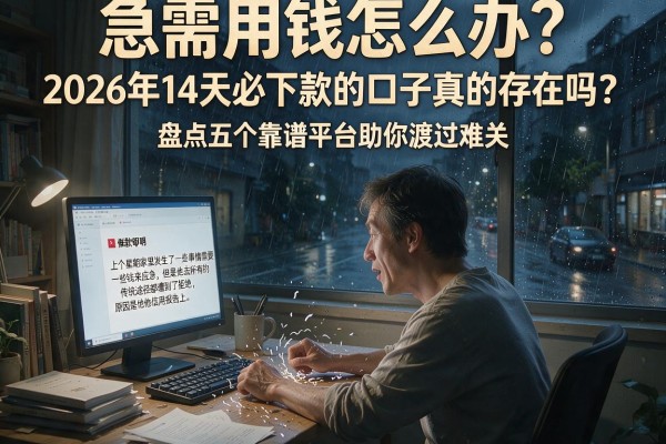 急需用钱怎么办？2026年14天必下款的口子真的存在吗？盘点五个靠谱平台助你渡过难关