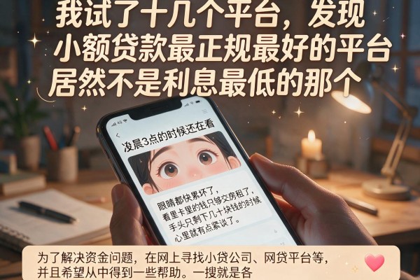 我试了十几个平台，发现小额贷款最正规最好的平台居然不是利息最低的那个