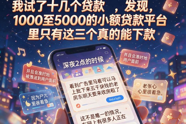 我试了十几个贷款banner，发现1000至5000的小额贷款平台里只有这三个真的能下款