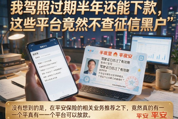 我驾照过期半年还能下款，这些平台竟然不查征信黑户