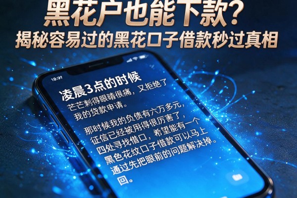 黑花户也能下款?揭秘容易过的黑花口子借款秒过真相