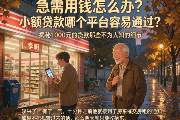 急需用钱怎么办？小额贷款哪个平台容易通过？揭秘1000元的贷款那些不为人知的细节