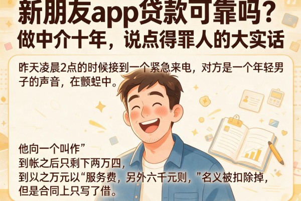 新朋友app贷款可靠吗？做中介十年，说点得罪人的大实话