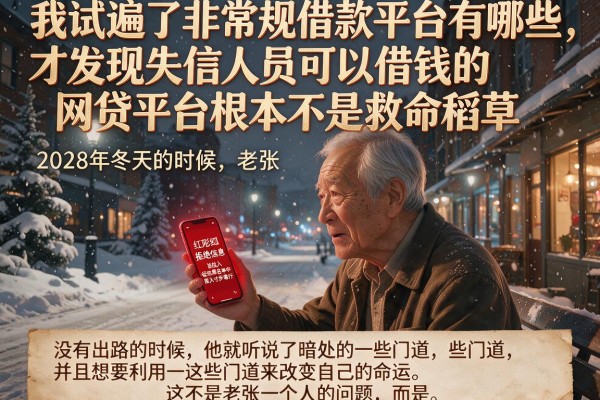 我试遍了非常规借款平台有哪些，才发现失信人员可以借钱的网贷平台根本不是救命稻草