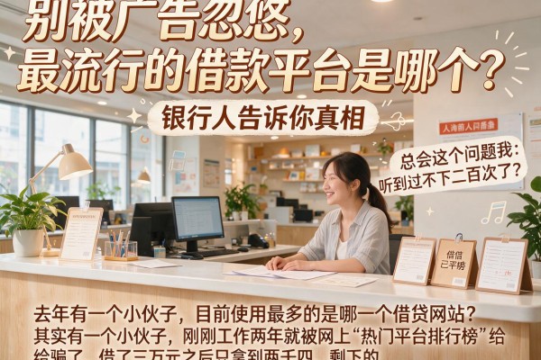 别被广告忽悠，最流行的借款平台是哪个？银行人告诉你真相