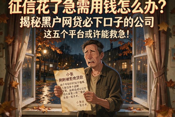 征信花了急需用钱怎么办？揭秘黑户网贷必下口子的公司，这五个平台或许能救急！