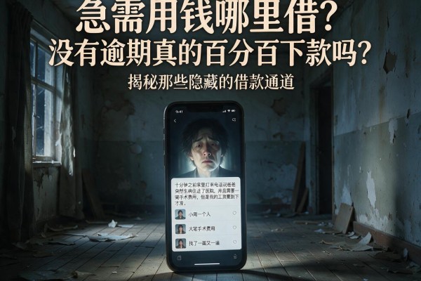 急需用钱哪里借？没有逾期真的百分百下款吗？揭秘那些隐藏的借款通道