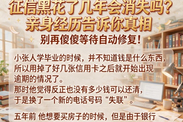 征信黑花了几年会消失吗？亲身经历告诉你真相，别再傻傻等待自动修复！